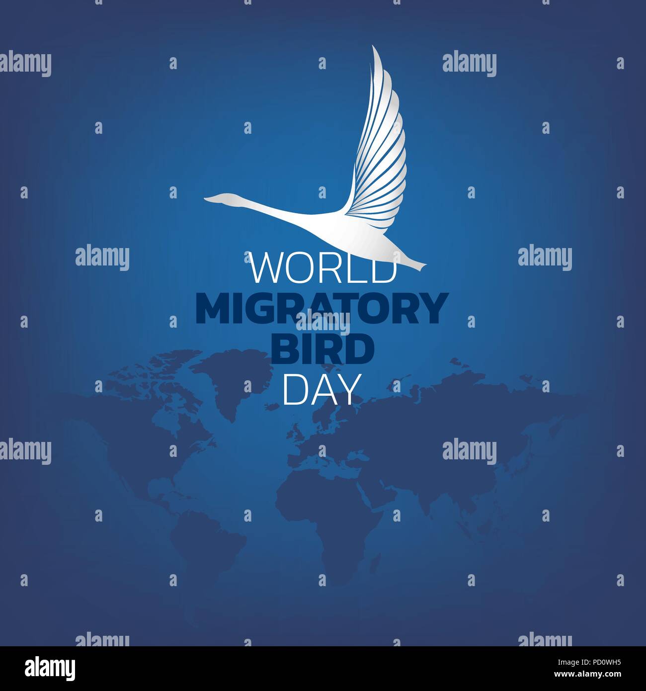 World Migratory Bird Day, vector illustration Stock Vector