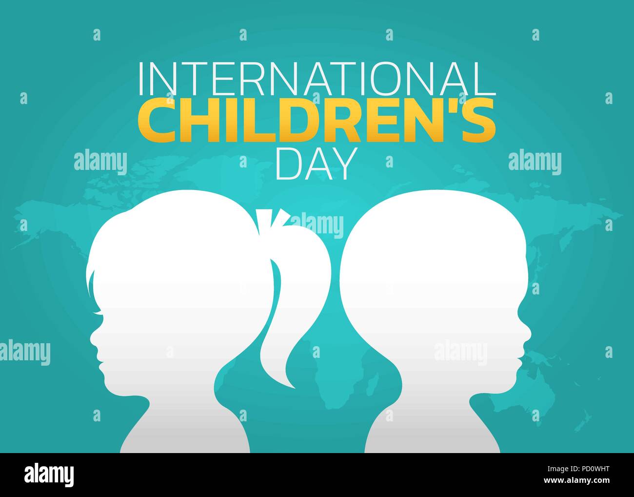 International Children's Day logo icon design, vector illustration Stock Vector
