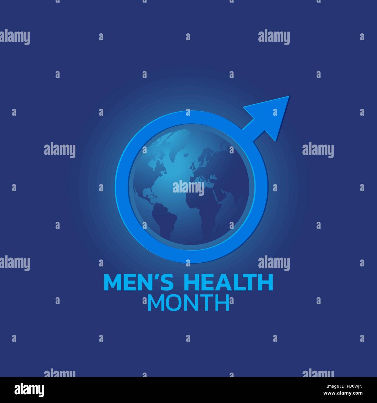 MenÕs Health Month logo icon. Vector illustration Stock Vector
