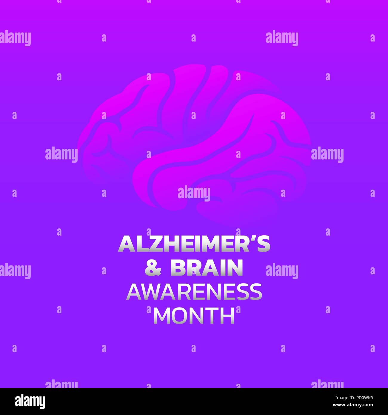 Creative illustration,poster or banner of World Alzheimer's day. Stock Vector