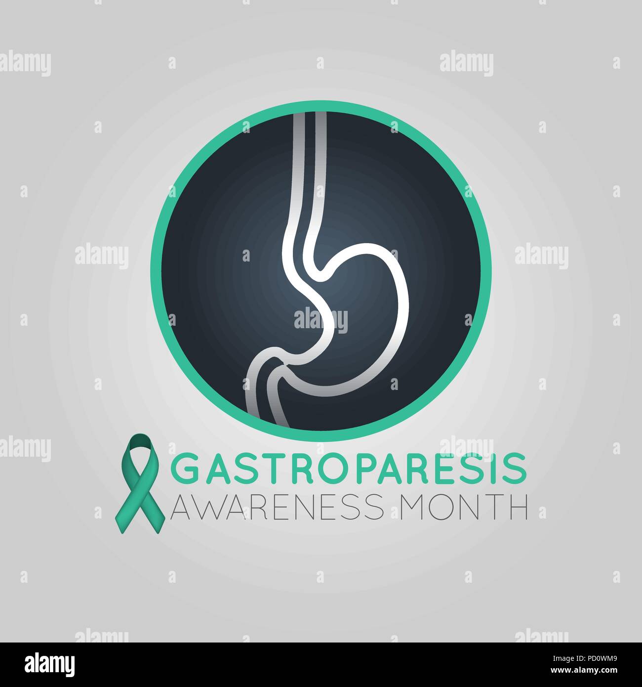 Gastroparesis Awareness Month vector logo icon illustration Stock Vector
