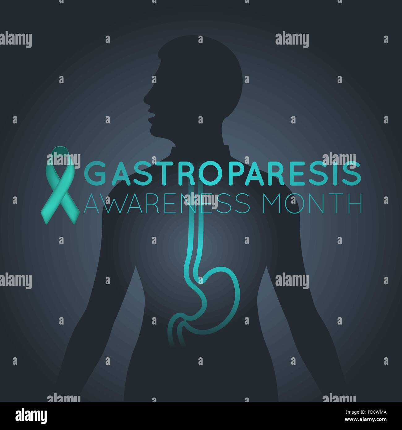 Gastroparesis Awareness Month vector logo icon illustration Stock Vector
