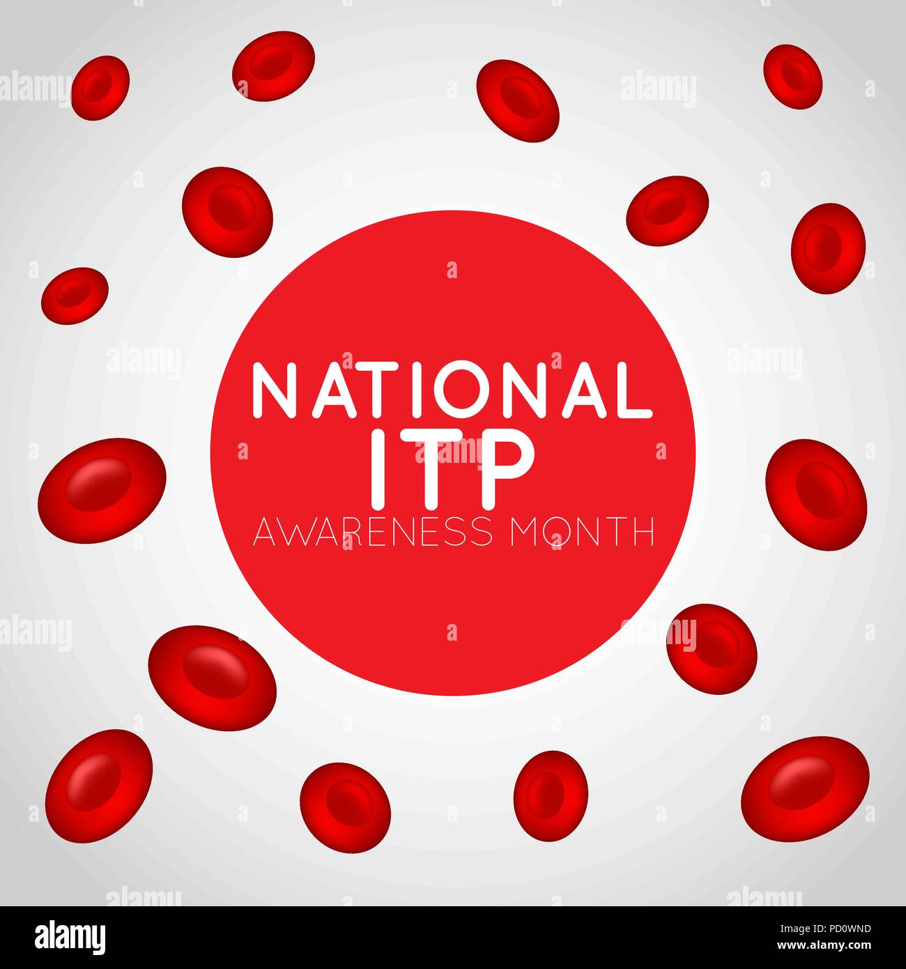 National ITP Awareness Month vector logo icon illustration Stock Vector