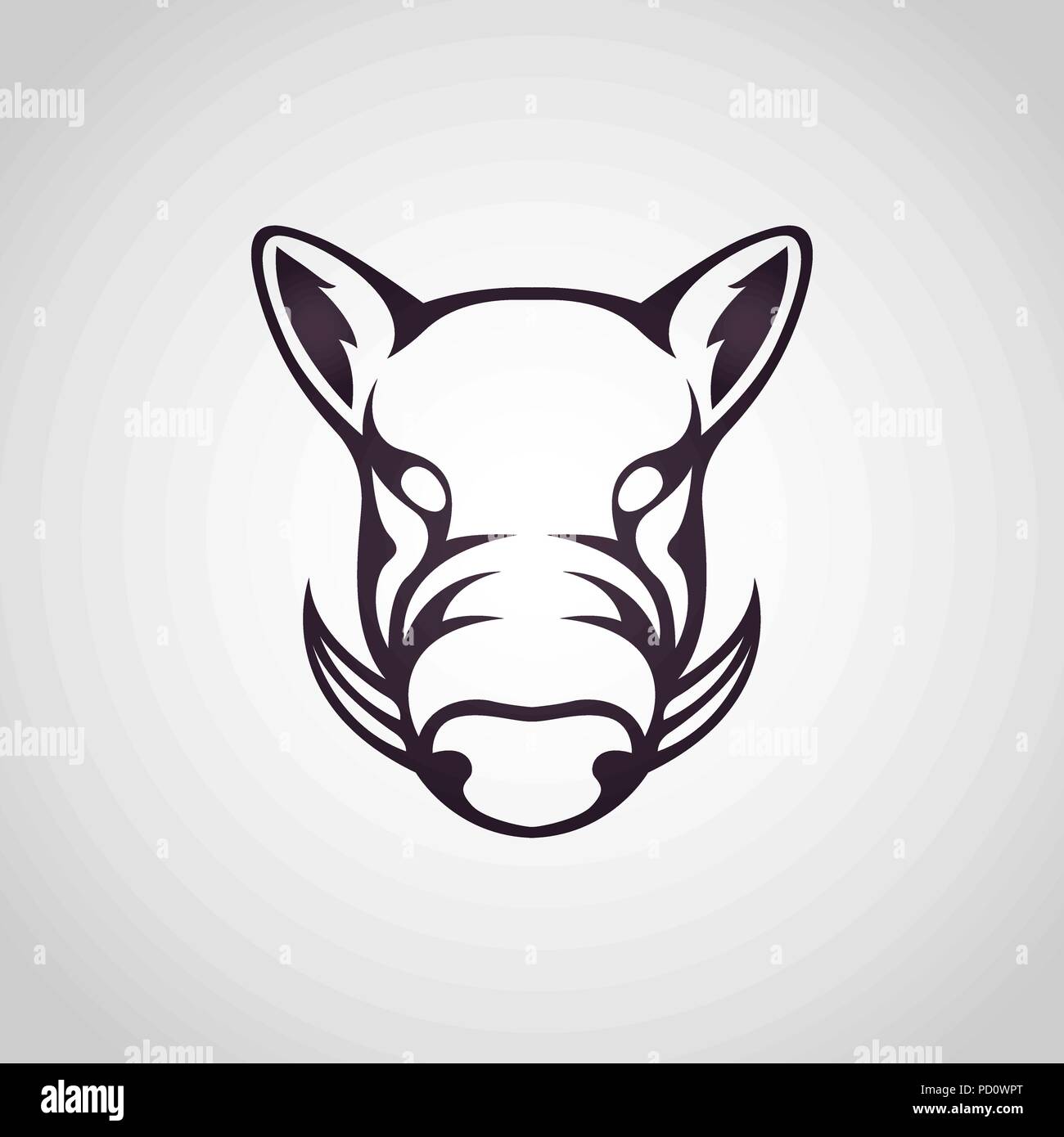 wild boar vector logo icon illustration Stock Vector