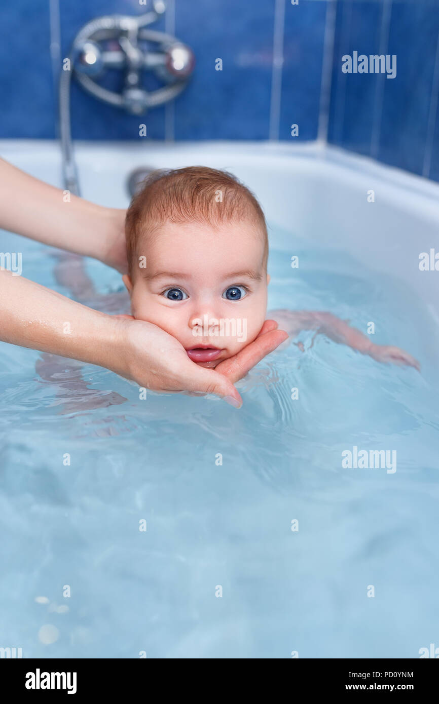baby boy swimming
