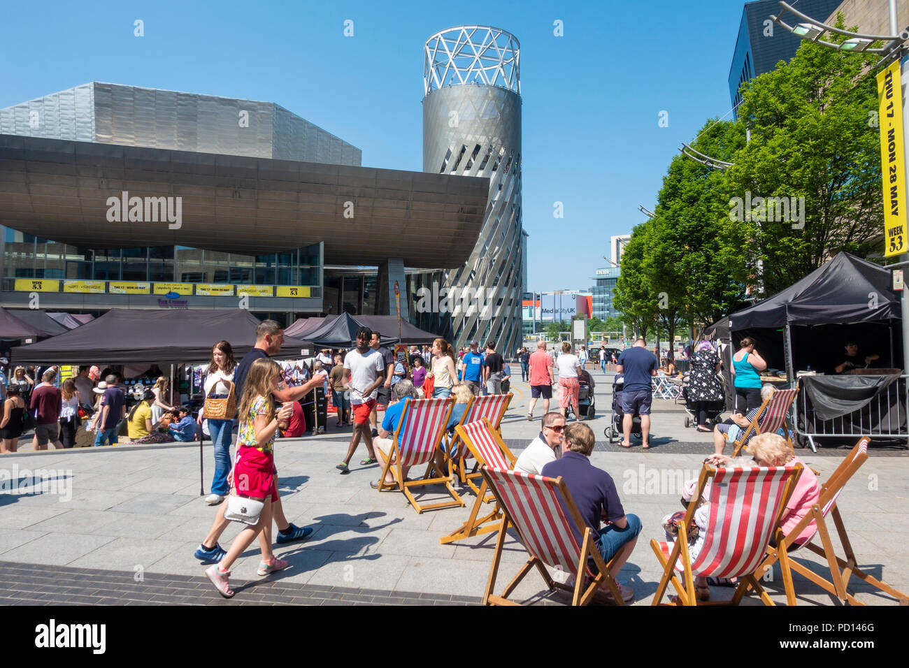 Makers Market at MediacityUK, Salford Quays Stock Photo