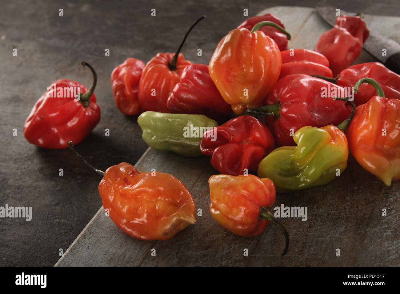chillies scotch variety Stock Photo Alamy