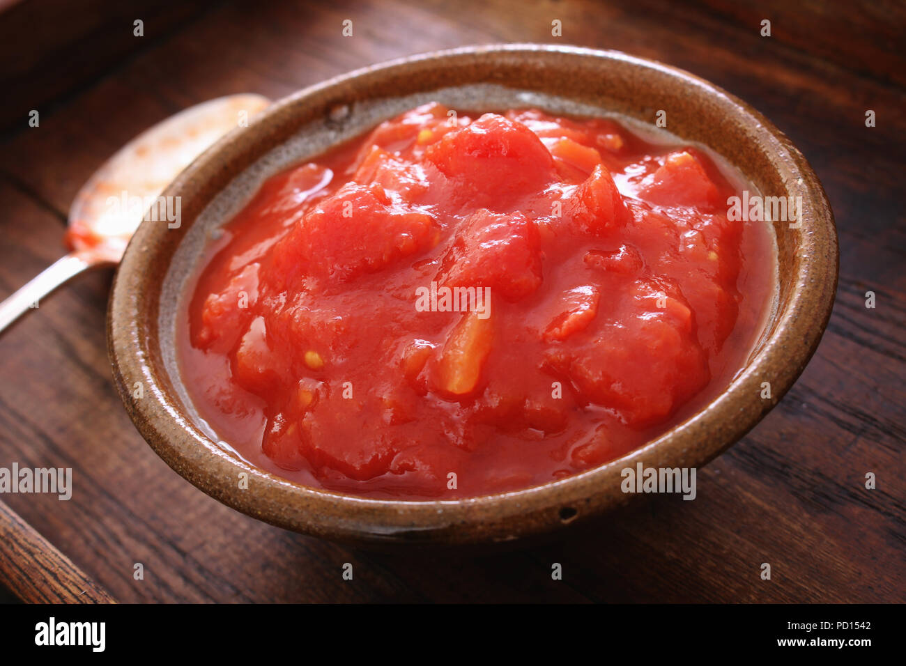 chopped plum tomatoes Stock Photo Alamy