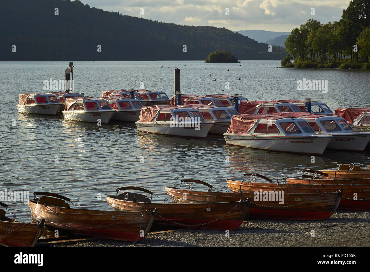 Hire boats on Lake Windermere, Bowness, Lake Distrct National Park