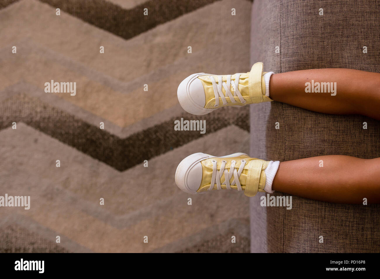 yellow high top shoes