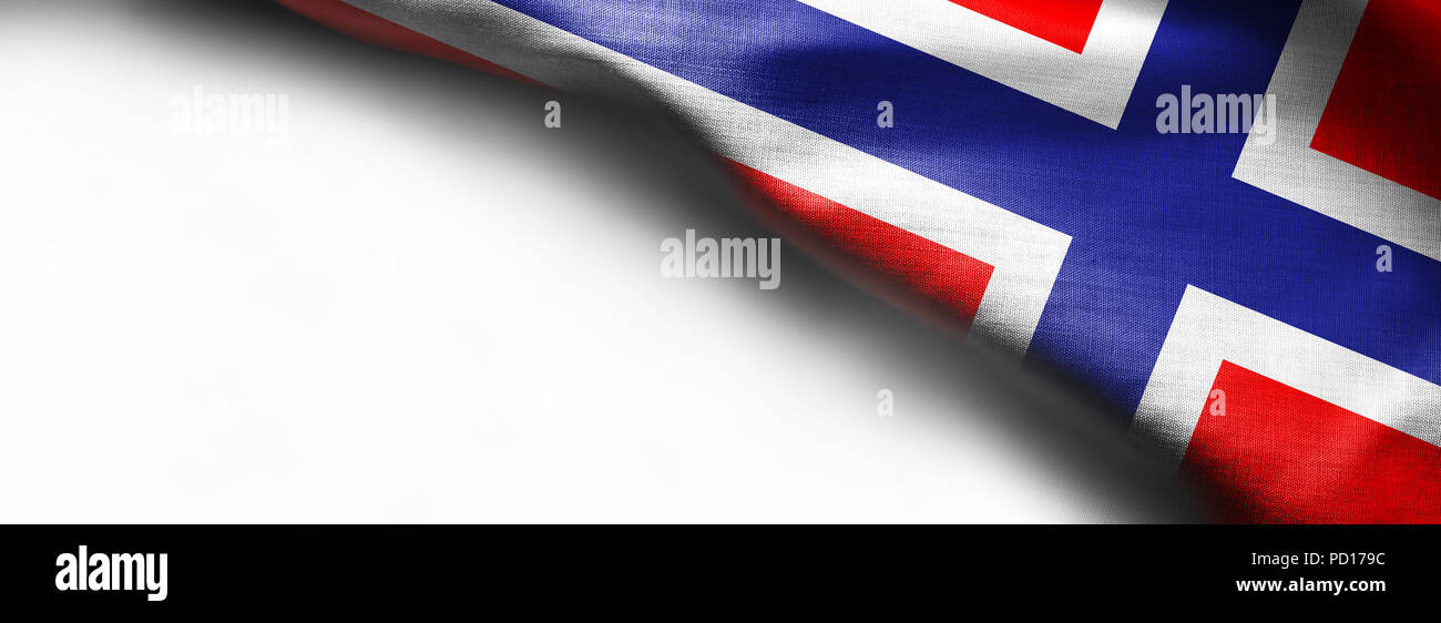 Norway Waving Flag on white background Stock Photo - Alamy