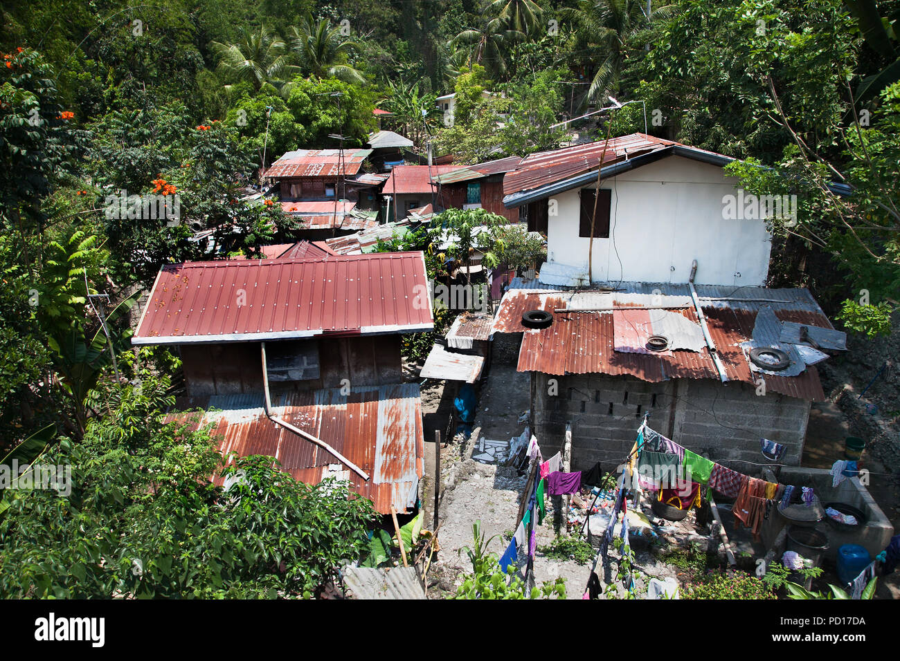 CEBU CITY, PHILIPPINES MARCH 25 2016. Houses at Banawa Hills on