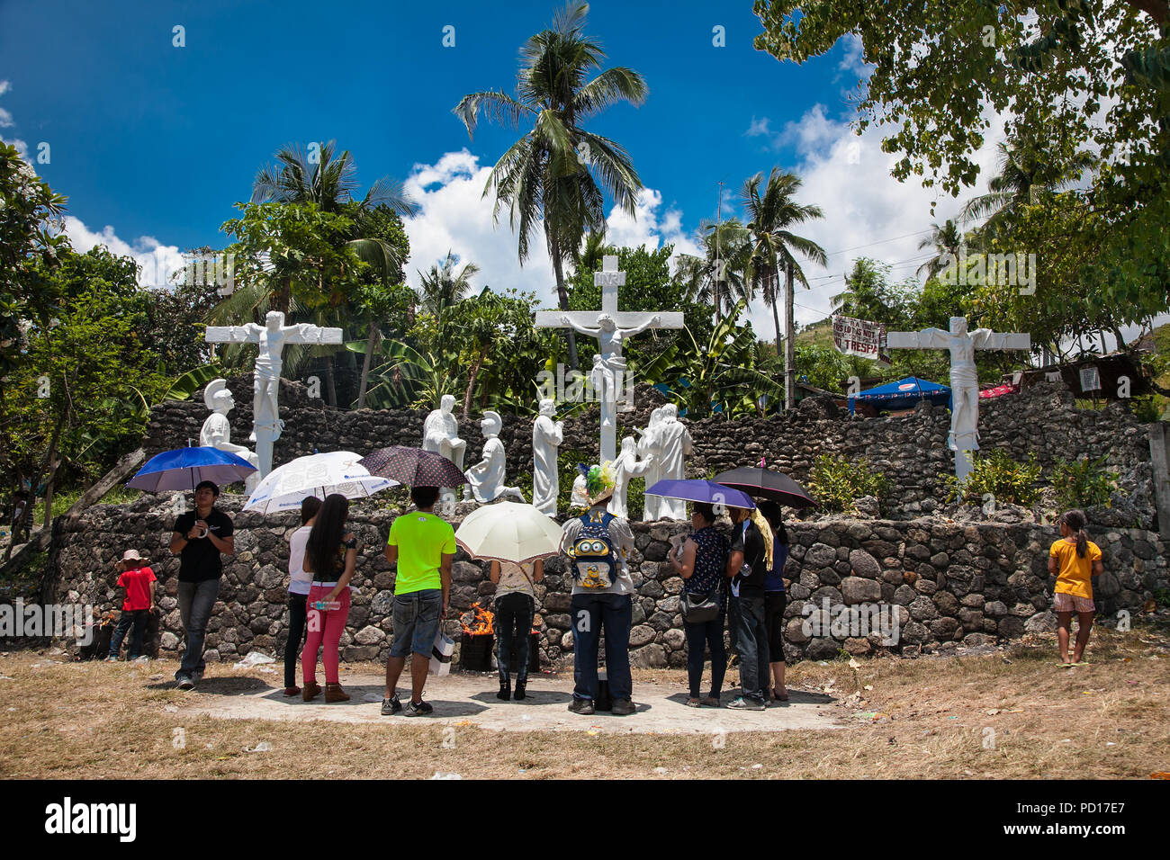 CEBU CITY, PHILIPPINES-MARCH 25, 2016: Celestial Garden in Banawa Hills in Cebu city on March 25, 2016. Philippines. It is most visited by Cebuanos an Stock Photo