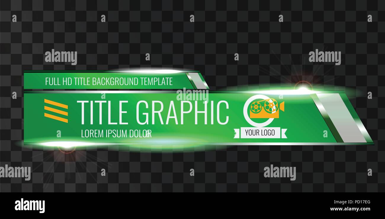Video Headline Title Or Lower Third Template Unique Banner Design