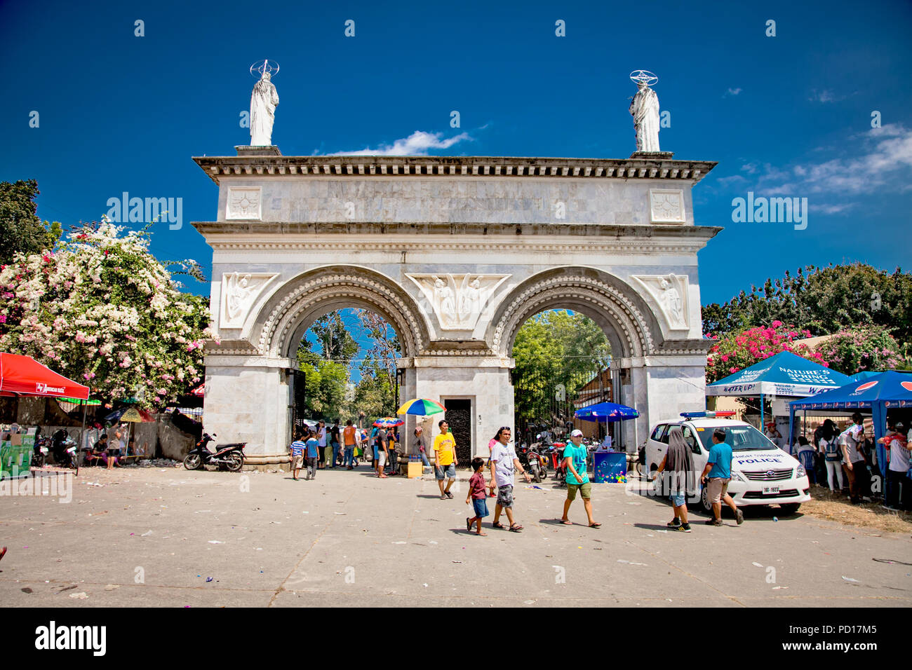 CEBU CITY, PHILIPPINES-MARCH 25, 2016: Entrance gate in Celestial Garden at Banawa Hills,  Cebu city on March 25, 2016. Philippines. It is most visite Stock Photo