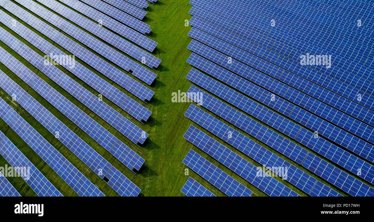 Aerial view solar farm wind hi-res stock photography and images - Alamy