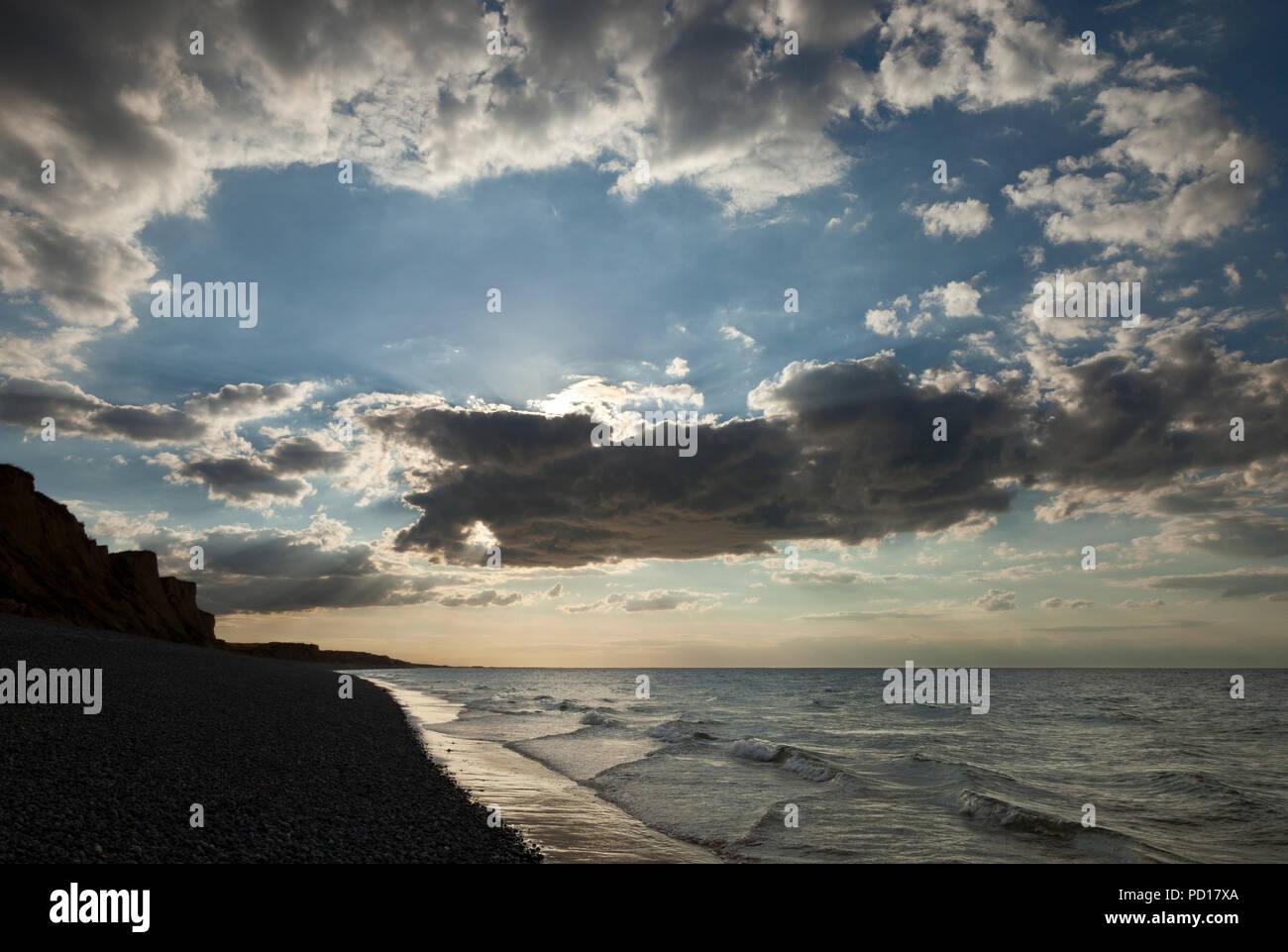 Summer Evening on Sheringham beach in Norfolk England UK Stock Photo ...