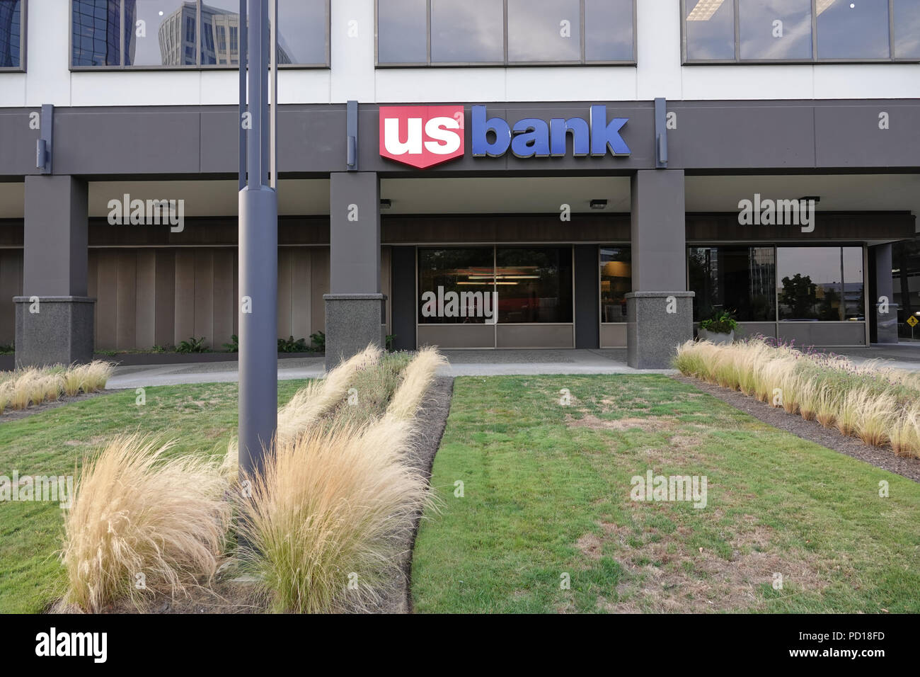U.S. Bank building in downtown Bellevue, WA, USA; August 2018 Stock Photo