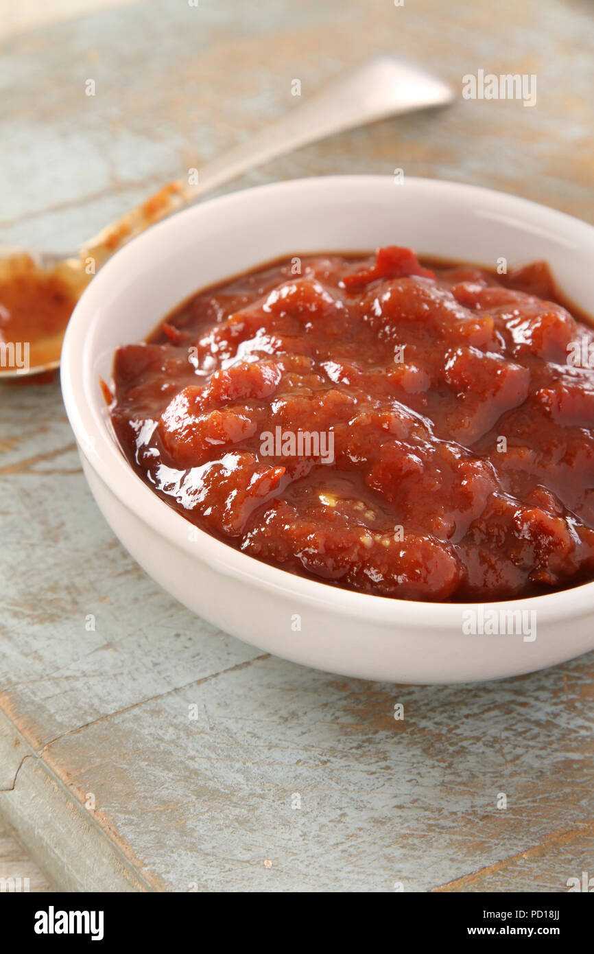 chutney pickle relish in dish Stock Photo Alamy
