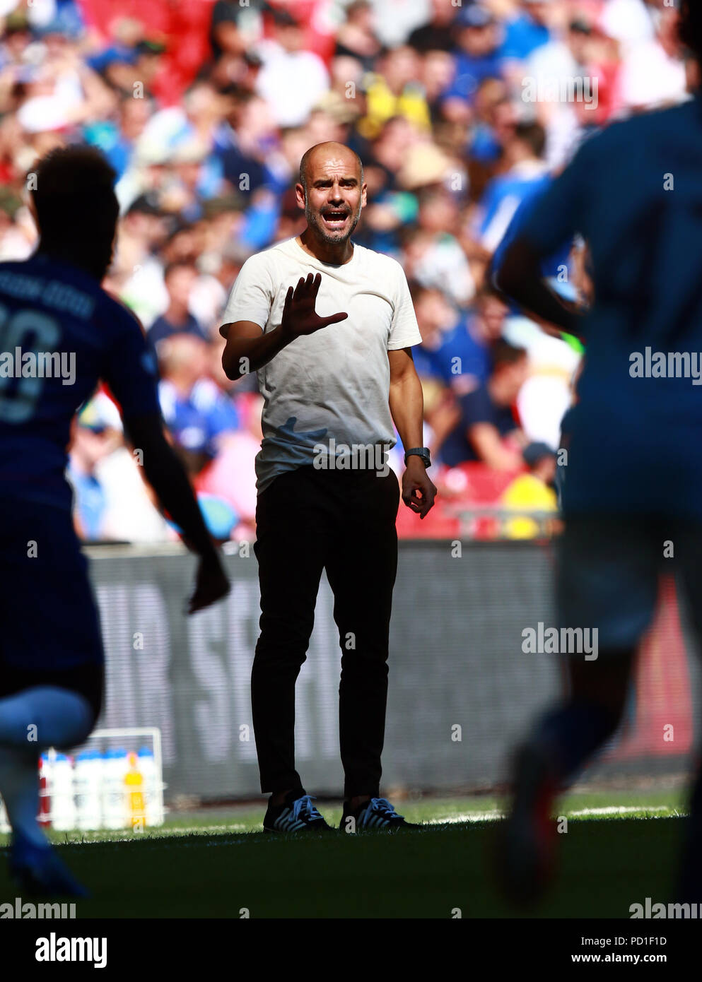The FA Community Shield between Chelsea FC and Manchester City FC, at Wembley Stadium August 5, 2018 Stock Photo