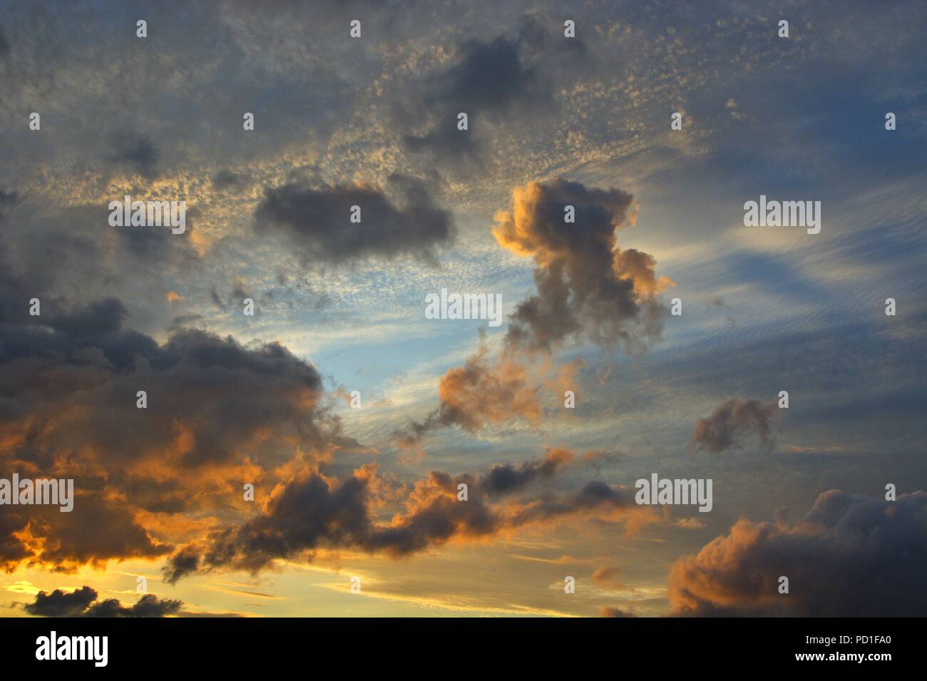 Schleswig, Deutschland. 04th Aug, 2018. A cloudy sky over Schleswig in northern Germany. After weeks of heat and drought, a few clouds provide some cooler weather in the north. | usage worldwide Credit: dpa/Alamy Live News Stock Photo