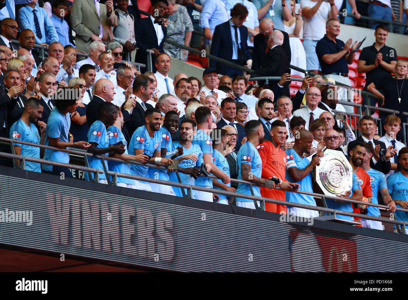 London, UK. 5th August 2018. The FA Community Shield between Chelsea FC and Manchester City FC, at Wembley Stadium August 5, 2018 Credit: Paul Marriott/Alamy Live News Stock Photo