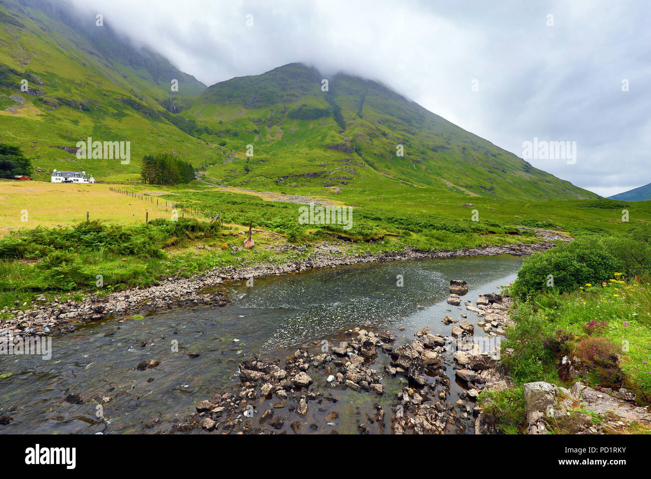 Mountains in Glen Coe in the Scottish Highlands, Scotland Stock Photo