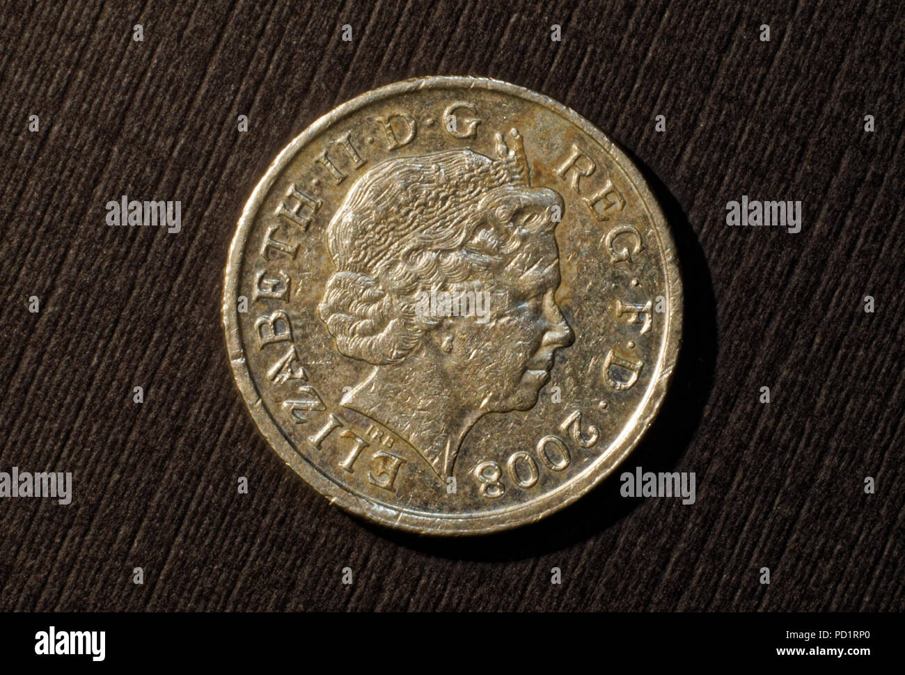 English coin,2008, one pound Stock Photo