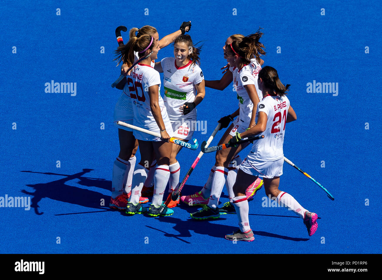 Spains alicia magaz celebrates scoring hires stock photography and