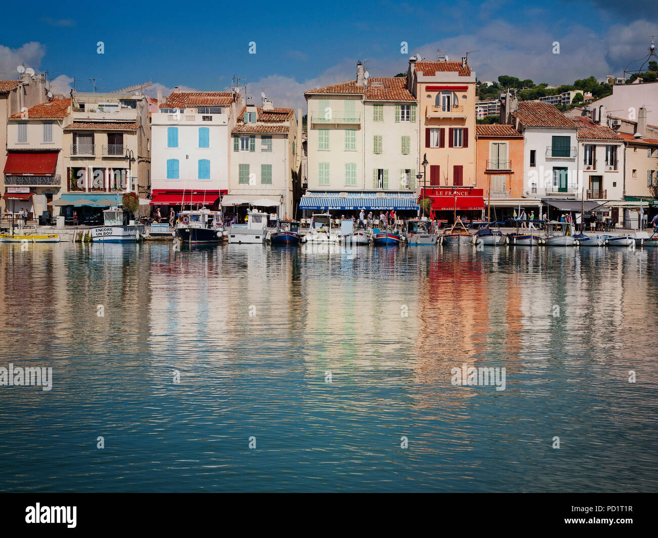 The harbor at Cassis, France, on the Cote d' Azur. Stock Photo
