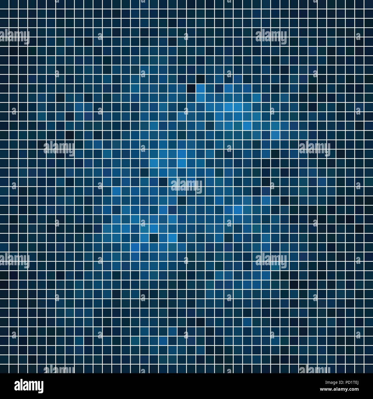 abstract vector square pixel mosaic background - dark blue Stock Vector ...