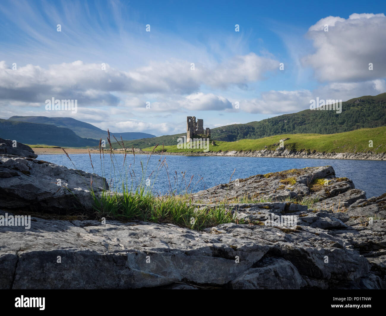 Ardvreck Castle, Loch Assynt, Scotland Stock Photo