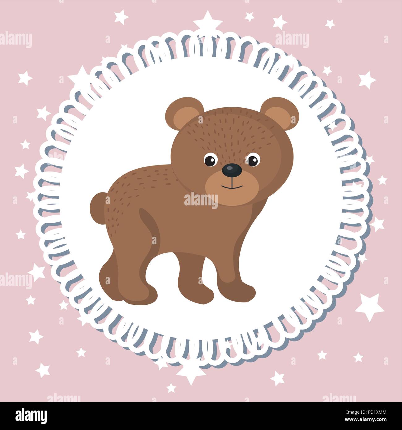 baby shower card with cute bear Stock Vector Image & Art - Alamy