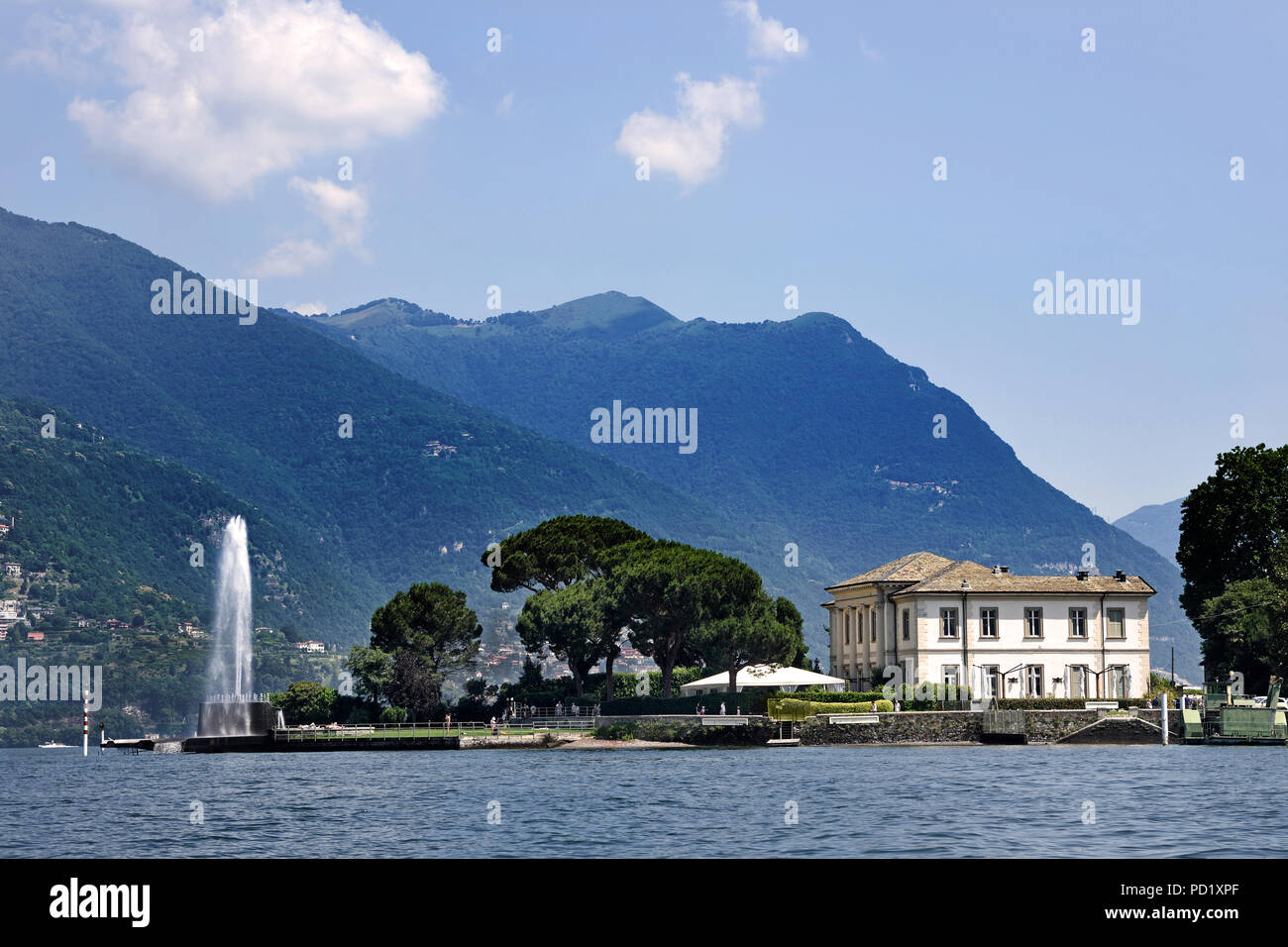 Como on Lago di Como (Lake Como) is a lake of glacial origin in Lombardy Italy Italian . Stock Photo