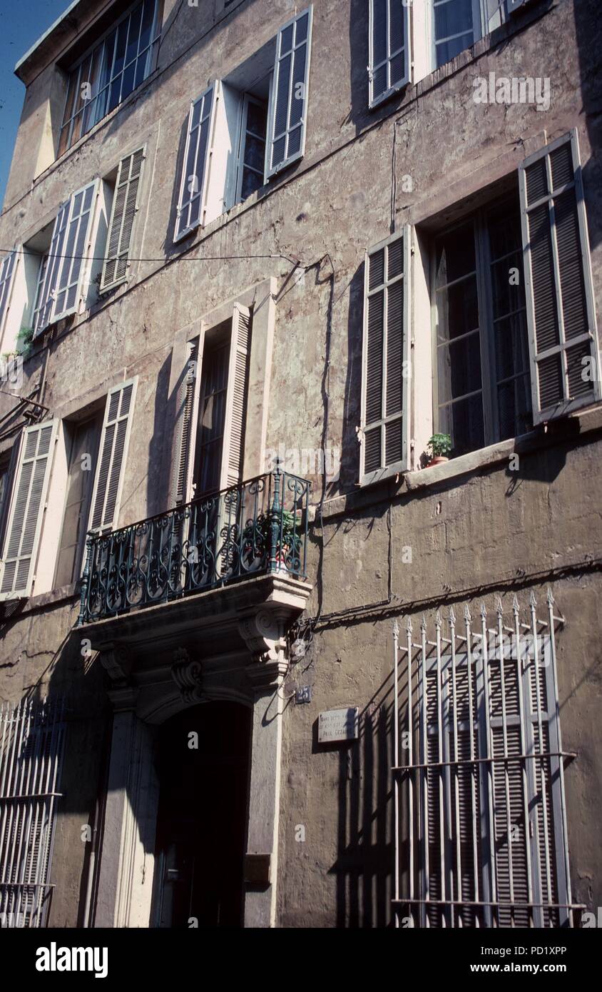 The painter Cézanne's apartment and 2nd studio at No 23, Rue Boulegon