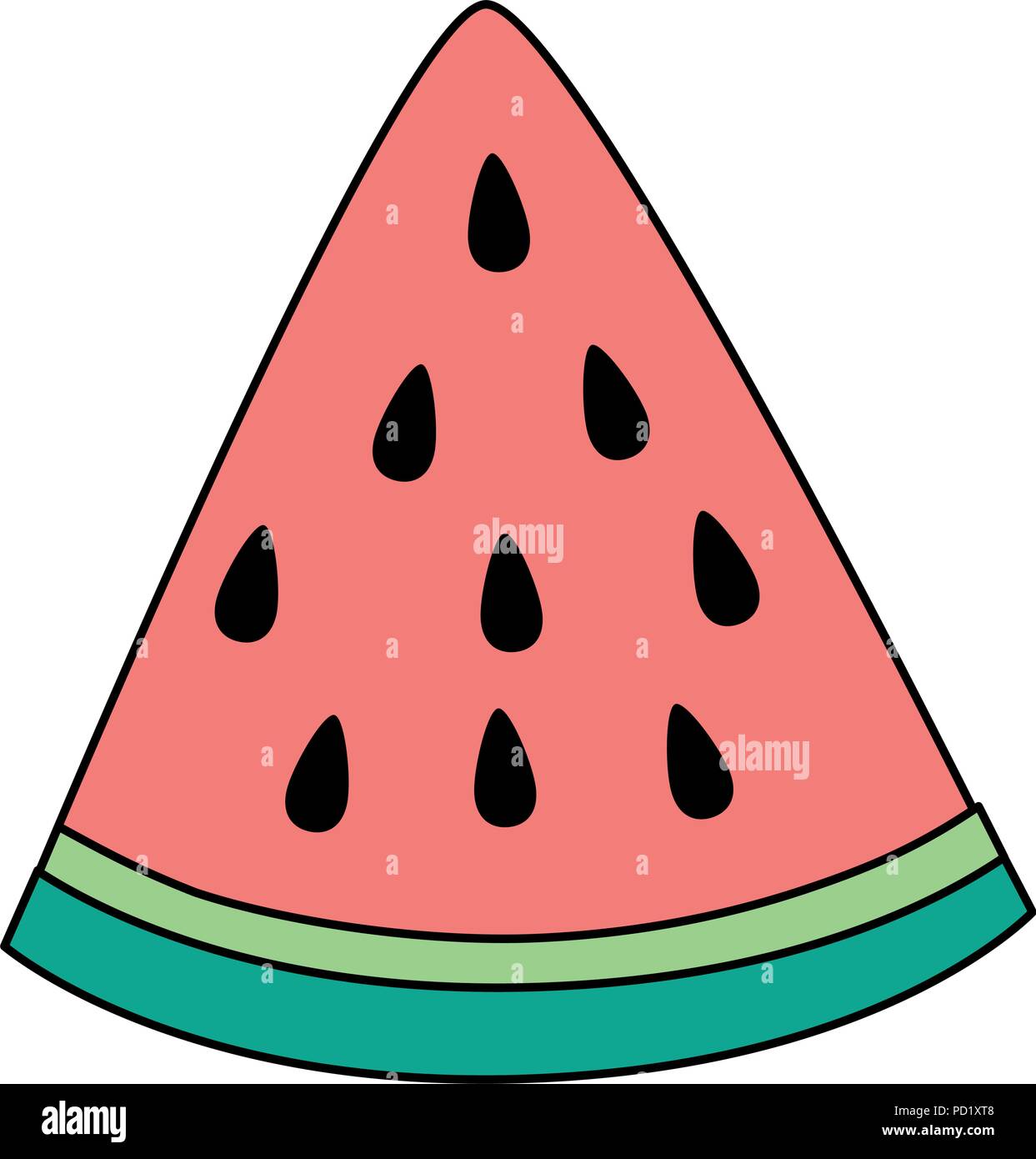 watermelon sliced fruit icon Stock Vector Image & Art - Alamy