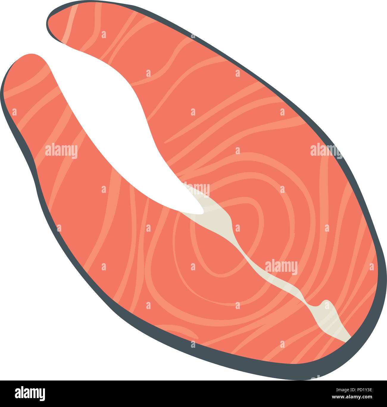 fresh salmon steak fish Stock Vector Image & Art - Alamy