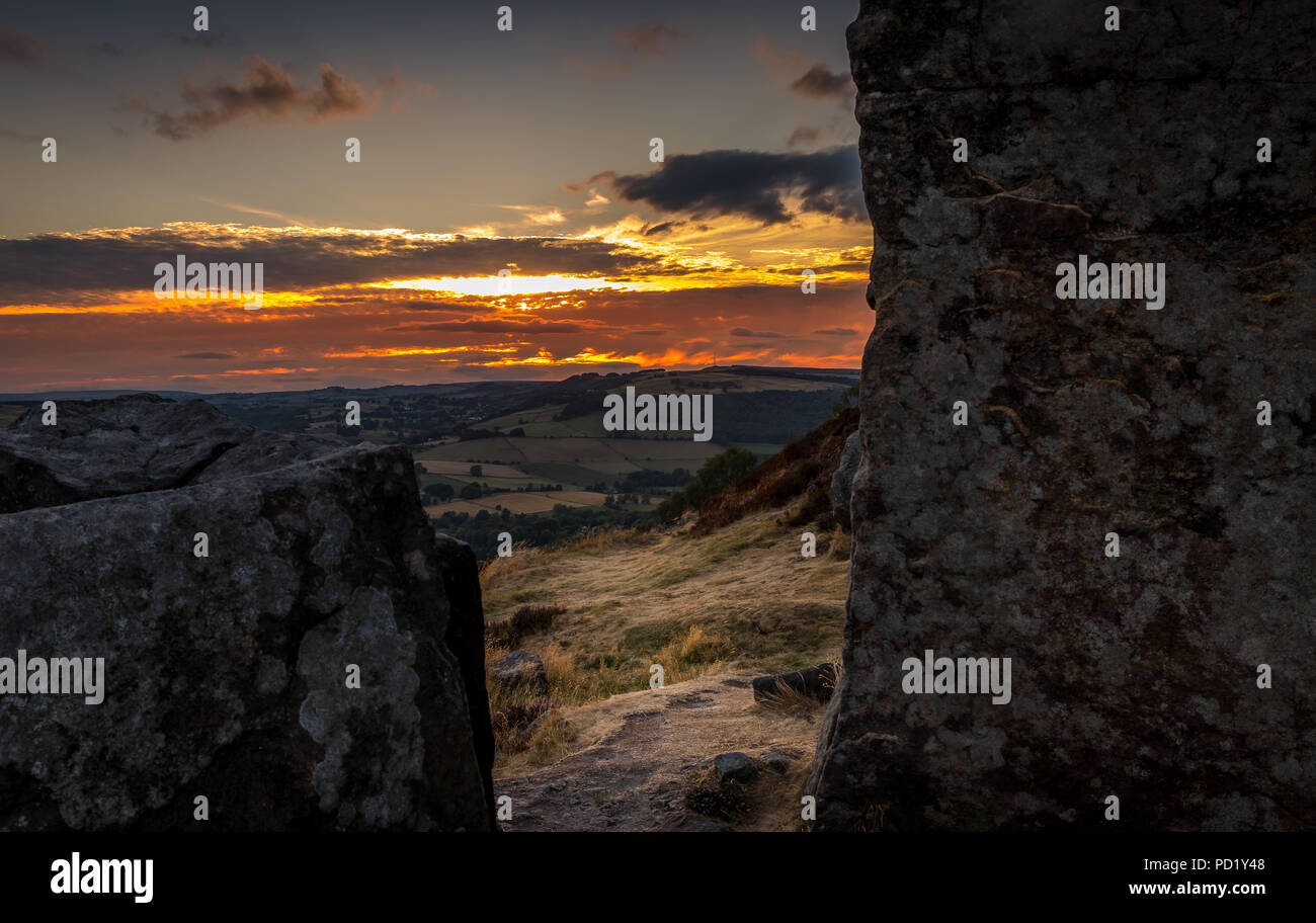 Curbar Edge - Peak District UK Stock Photo - Alamy