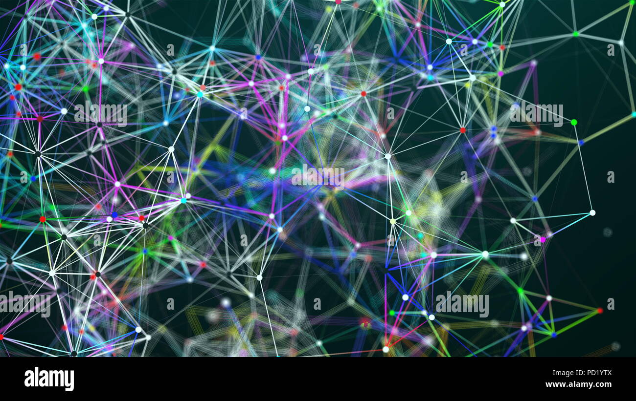 Abstract connection dots. Technology background. Network concept. 3d ...