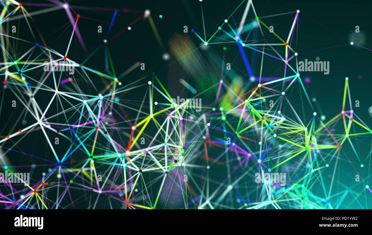 Abstract connection dots. Technology background. Network concept. 3d ...