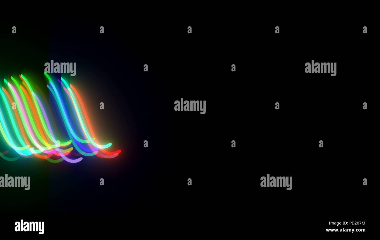 Wavy neon lins in dark hi-res stock photography and images - Alamy