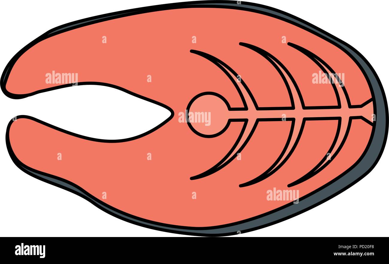 fresh salmon steak fish Stock Vector Image & Art - Alamy