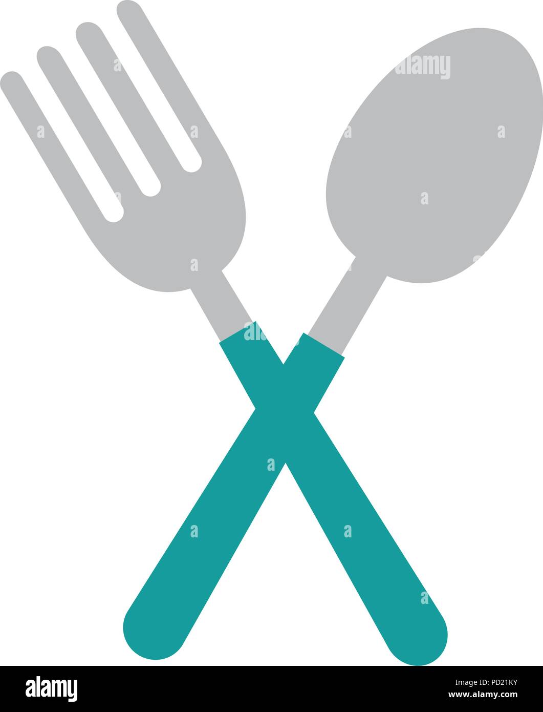 fork and spoon cutlery Stock Vector Image & Art - Alamy