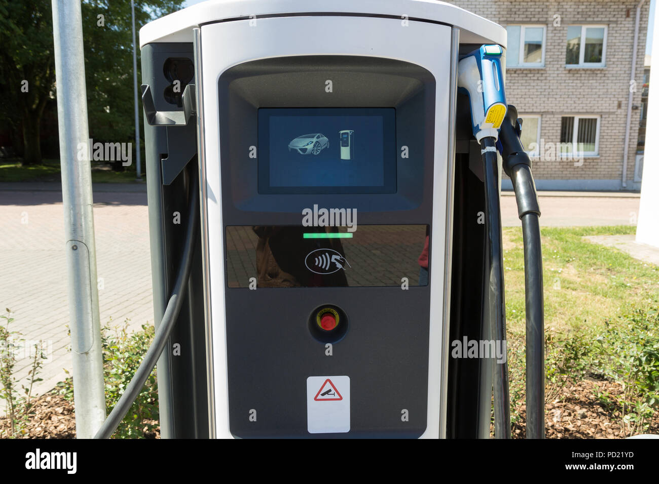 Electro car charging station Stock Photo Alamy