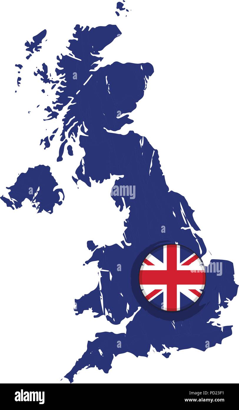 Map of the United Kingdom with a label Stock Vector Image &amp; Art - Alamy