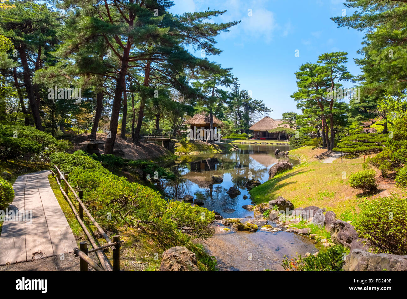 Oyakuen medicinal herb garden in the city of Aizuwakamatsu, Fukushima