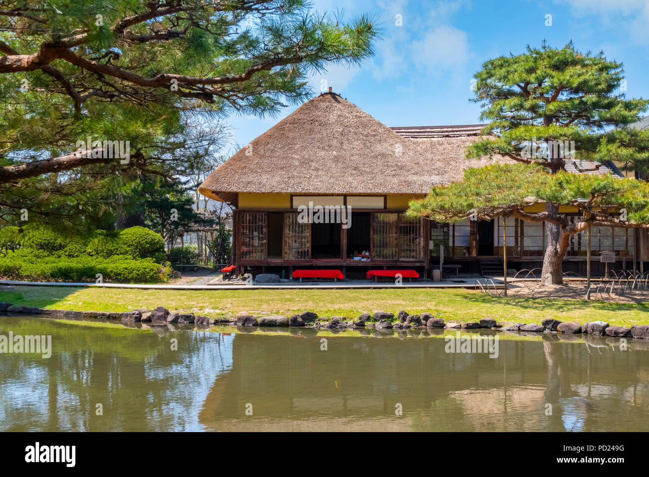 Oyakuen medicinal herb garden in the city of Aizuwakamatsu, Fukushima