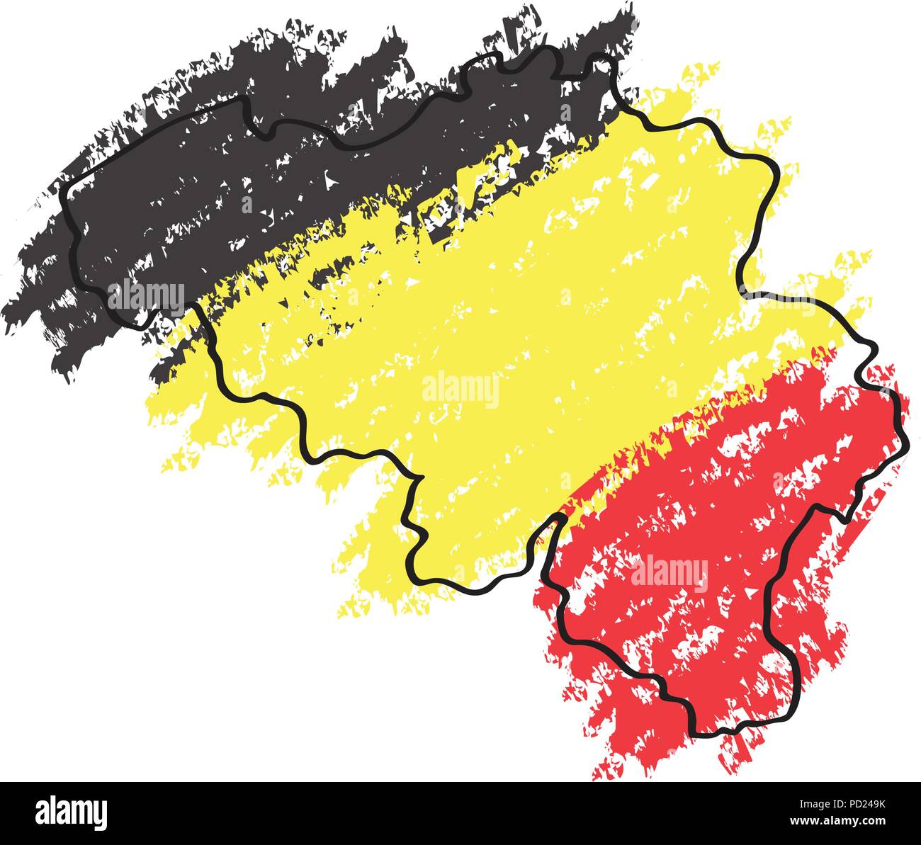 Sketch of a map of Belgium Stock Vector Image & Art - Alamy