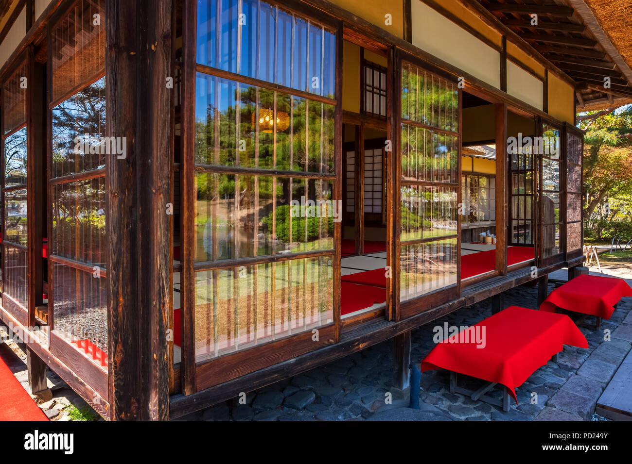 Oyakuen medicinal herb garden in the city of Aizuwakamatsu, Fukushima