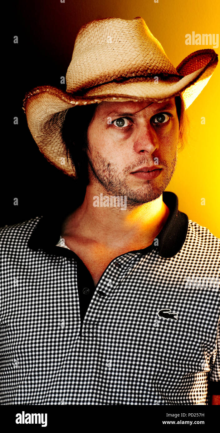 Belgian movie director Felix Van Groeningen in his flat in Antwerp (Belgium, 08/07/2009) Stock Photo